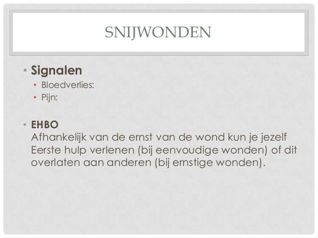wat te doen bij een snijwond